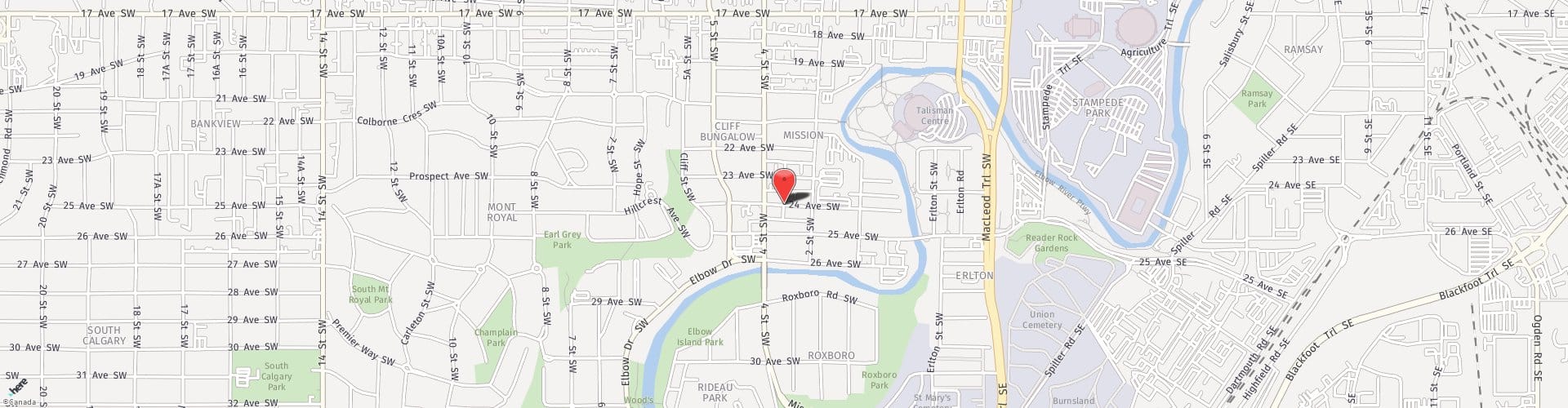 Location Map: 333 24 Ave South West Calgary, AB T2S 3E6